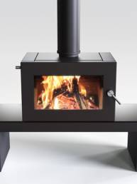 bench mounted convection wood heater