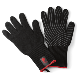 he Weber Premium Gloves protect your hands from a hot barbecue, and have a silicone palm for gripping your most prized barbecue tools – a necessity for the serious barbecue master.