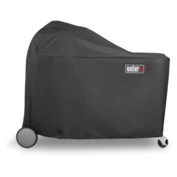 This lightweight yet durable Summit Charcoal Grill Centre Cover is easy to pull on and off your Weber barbecue. Its fastening straps keep it from blowing away, and its water resistant material helps to maintain a clean, sleek surface. Fits: Summit® Charcoal Grill Centre