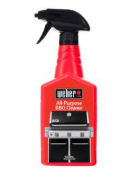 The Weber All Purpose cleaner will keep your barbecue looking its best. It has a unique formula made to specifically remove grease, fat and smoke stains, keeping your barbecue glistening.