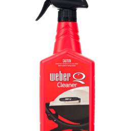 The Weber Q cleaner will keep your Weber Q looking its best. It has a unique formula made to specifically remove grease, fat and smoke stains, keeping your barbecue glistening.