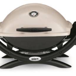 It’s not until you see a Baby Q (Q1200) Premium roasting a whole chicken dinner outside a caravan that you know why the Baby Q is really the ideal travelling and camping barbecue.