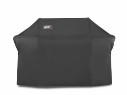 The lightweight yet durable Premium Cover is easy to pull on and off of your Summit 600 Series barbecue. Its fastening straps keep it from blowing away, and its water resistant material helps to maintain a clean, sleek surface.