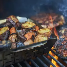 Cook large quantities of your favourite vegetables without the fear of losing them through the grill!