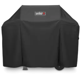 The Weber® barbecue cover for the Spirit II series is made from all-weather fabric; making it water resistant, UV resistant and breathable to protect your barbecue from the elements. Velcro straps added to secure to the barbecue, preventing the cover from blowing away.