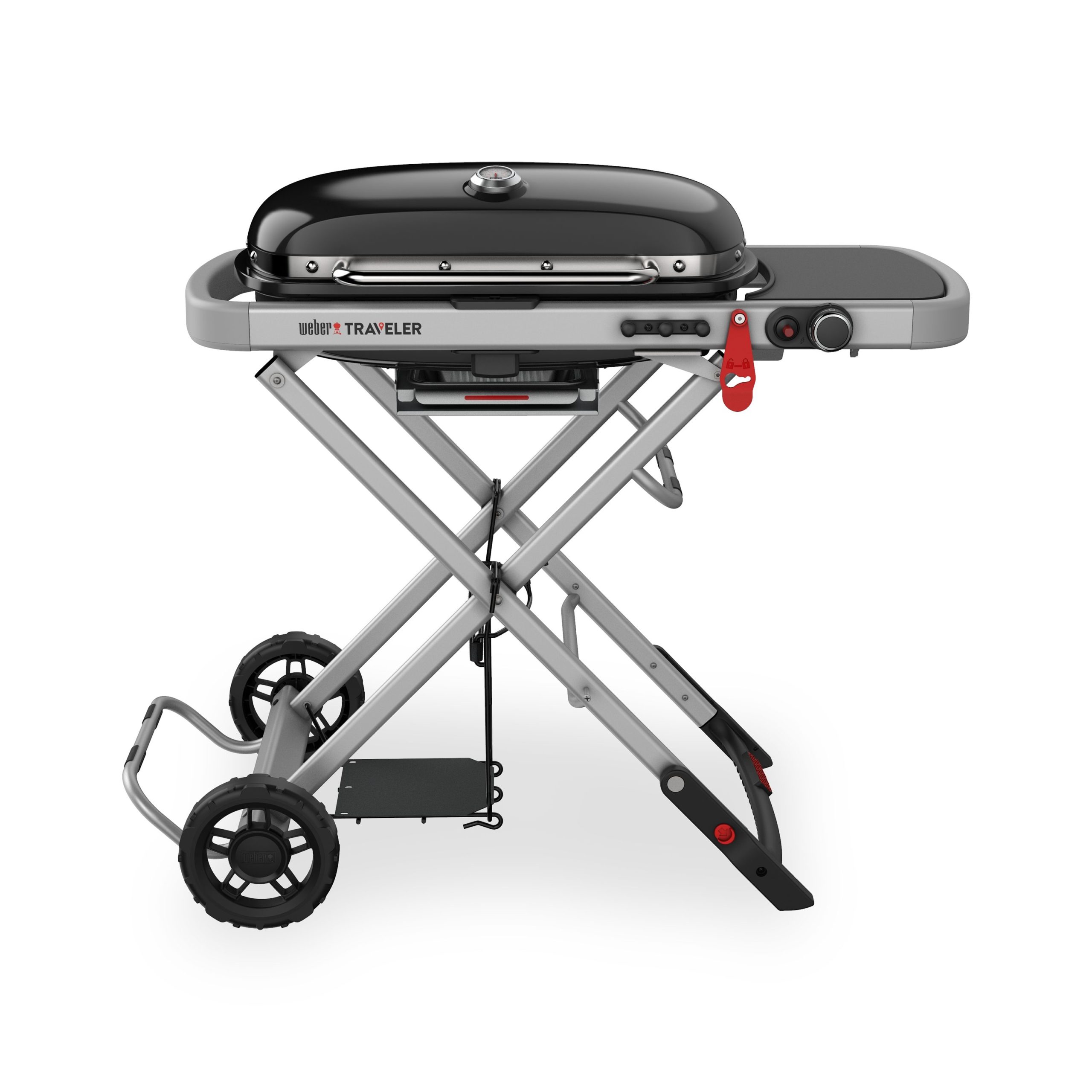 Weber Traveler Black is for anyone who wants delicious barbecued food away from home.